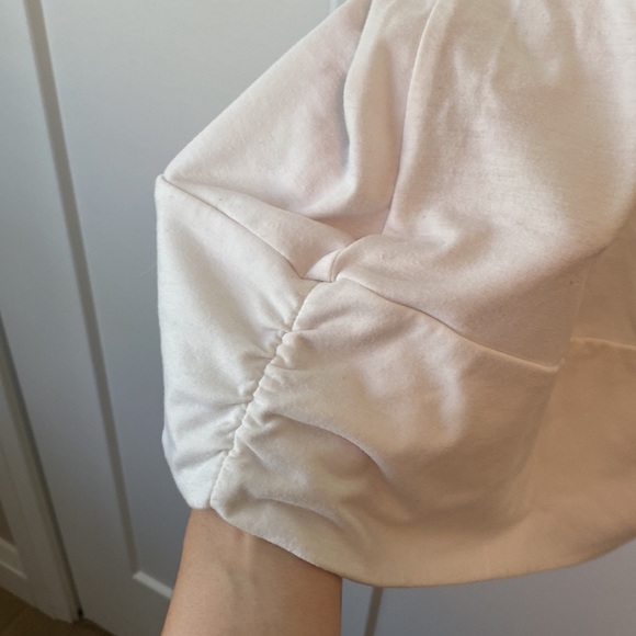 FREE WITH PURCHASE New White One Shoulder Dress with Silver Trim - Picture 4 of 7